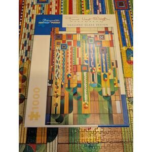 Frank Lloyd Wright Saguaro Glass Design Pomegranate Art Piece 1000 Pc COMPLETE